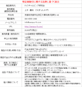 ポリバレントFXの特商法表記